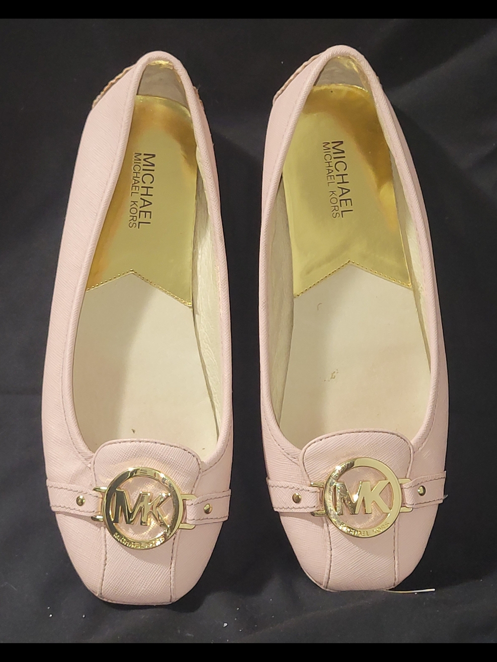Michael Kors Light Pink MK Logo Ballet Flats